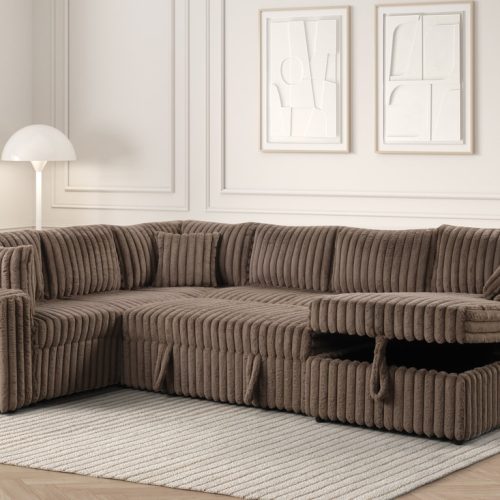 Forever Mocha Sectional With Pull-Out Bed **NEW ARRIVAL
